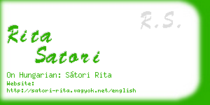 rita satori business card